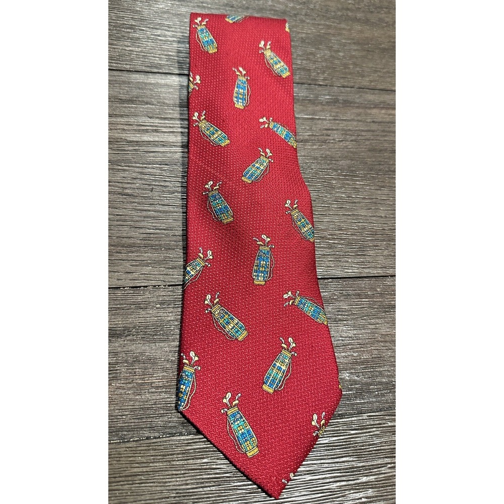 Hathaway Men's Golf Tie 100% Silk Necktie novelty golf‎ bag